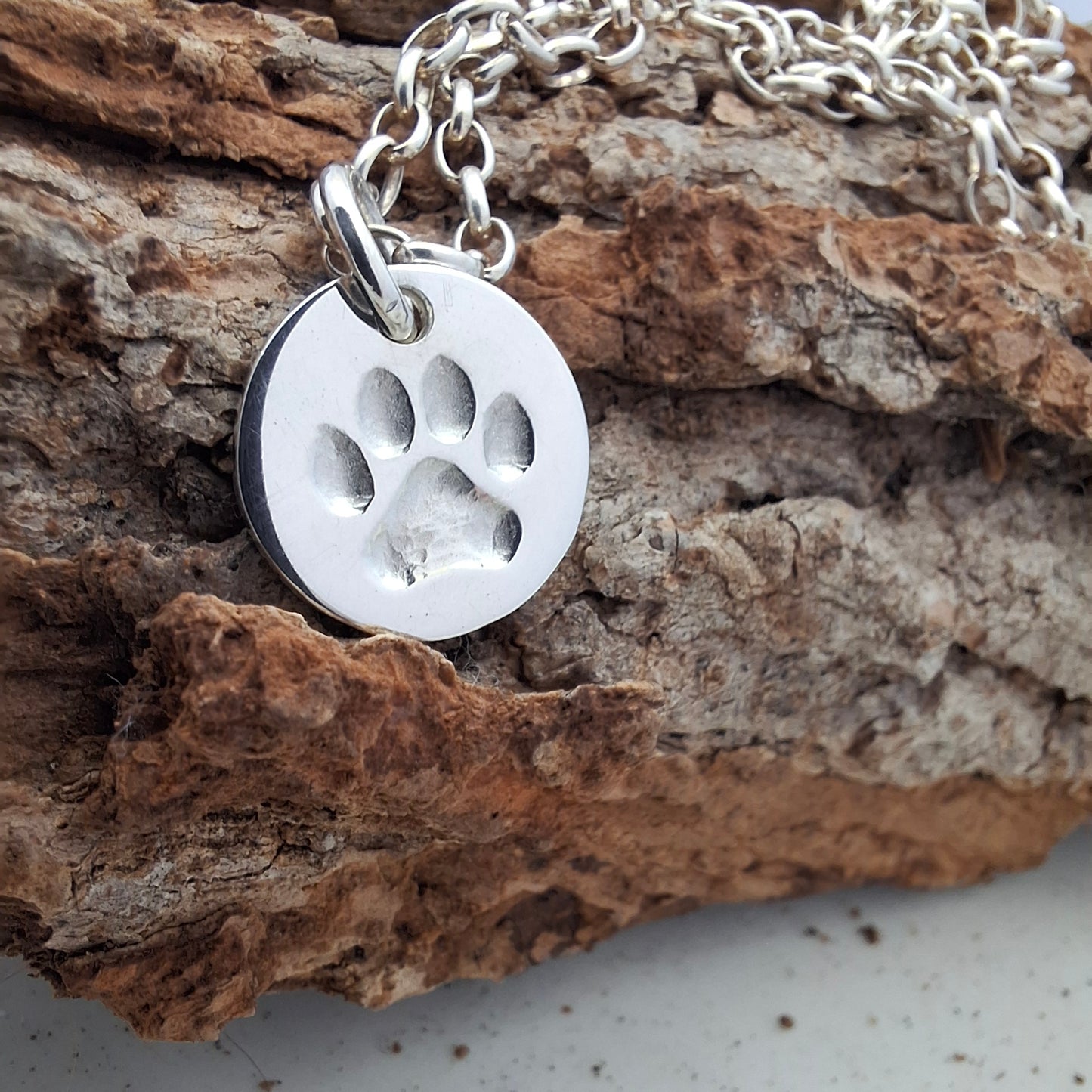 Paw Print Disk Pendant