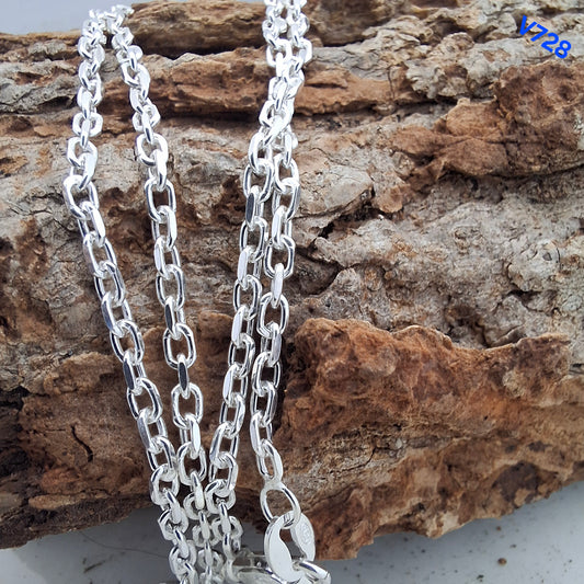 Diamond cut cable chain