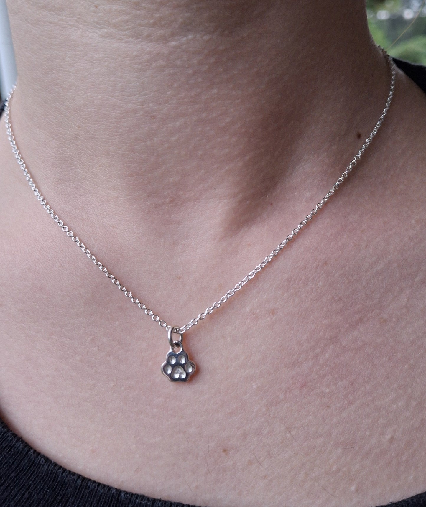 Tiny Paw Print Pendant